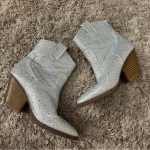 Silver Ankle Boots